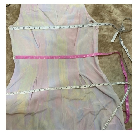 Club Monaco Sleeveless 100% Silk Watercolor dress - Picture 7 of 10